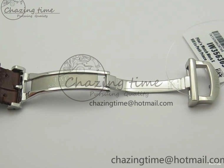 MIROTIME 0305 Portofino Automatic SS TWF 1:1 Best Edition Silver Dial Gold Markers on Brown Leather Strap A Bright 7203